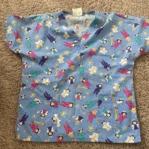 Scrub top size small